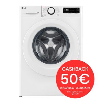 Foto frontale della lavasciuga LG D2R3S08NSWW con cashback